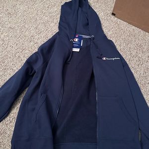 Girls champion crop top zip up